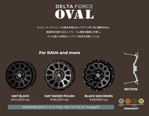 4本セット デルタフォース オーバル OVAL 16x7.0J 5/114.3 +35 +42 MB ダンロップ グラントレック MT2 225/75R16 WL デリカD5_画像6