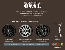 4本セット デルタフォース オーバル OVAL 17x8.0J 6/139.7 +20 MB BFグッドリッチ オールテレーン T/A KO2 265/65R17 WL プラド_画像4