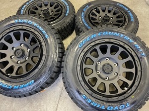 4本セット デルタフォース オーバル OVAL 16x7.0J 6/139.7 +38 MB TOYO トーヨー オープンカントリー R/T 215/65R16 WL ハイエース