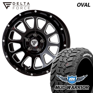 4本セット デルタフォース オーバル OVAL 16x7.0J 5/114.3 +35 BSM MONSTA モンスタ マッドウォーリア M/T 215/70R16 WL デリカD5