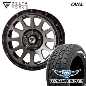 4本セット DELTA FORCE OVAL 16x7.0J 5/114.3 +35 MSP MONSTA モンスタ TERRAIN GRIPPER A/T 215/70R16 ホワイトレター デリカD5