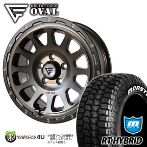 4本セット デルタフォース オーバル OVAL 17x8J 5/127+40 MSP MONSTA モンスタ RTハイブリッド R/T 295/70R17 WL ラングラー