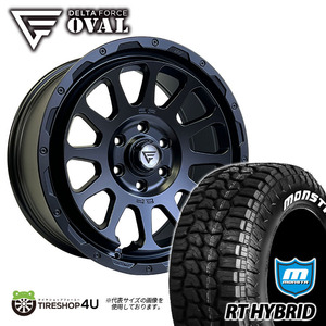 4本セット DELTA FORCE OVAL 20x9.0J 6/139.7 +55 SB MONSTA RT HYBRID R/T 275/55R20 ホワイトレター ランドクルーザー 300系