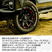 2022年製 スタッドレス 4本セット FORCE DENALI 18x8J 6/139.7+15 MB NANKANG WS-1 225/50R18 ハイエース カスタム車_画像4