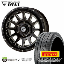 2022年 スタッドレス 4本セット デルタフォース オーバル OVAL 16x7J 6/139.7+38 BSM PIRELLI ピレリ アイスゼロA ice0A 215/65R16_画像1