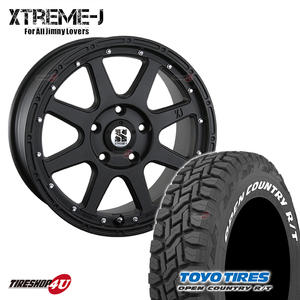 4本セット XTREME-J エクストリームJ 17x7.5J 5/127 +40 FBK TOYO トーヨー オープンカントリー R/T 285/70R17 WL ラングラー JL JK