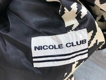 〈レターパック発送〉NICOLE CLUB ニコルクラブ メンズ 光沢 千鳥格子 ポリエステル 日本製 テーラードジャケット 黒ライトベージュ_画像2