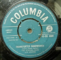 ☆THE STREAMLINERS WITH JOANNE/FRANKFURTER SANDWICHES1961'UK COLUMBIA7INCH7INCH_画像2