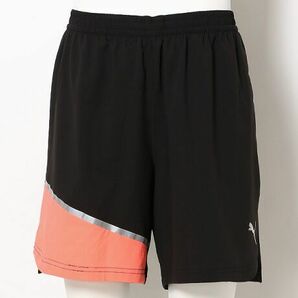 【KCM】Z-puma-611-L★展示品★【プーマ】メンズ ランニングハーフパンツ ラン ライト ウーブン 7インチ ショーツ 519975-03 ブラック Lの画像2