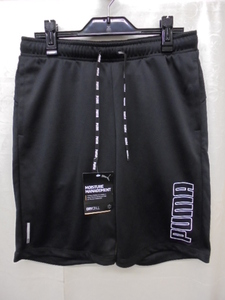 【KCM】Z-puma-527-XL★展示品★【PUMA/プーマ】レディース　ロゴ ジャージ ハーフパンツ DRYCELL 吸湿速干　519787-01　ブラック　XL