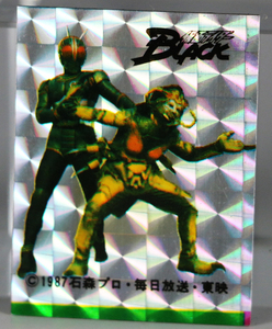 1987年 当時物 仮面ライダーBLACK クモ怪人 蜘蛛 マグネット キラ当たり カード PP アマダ 南光太郎 倉田てつを 岡元次郎 スチール サイン