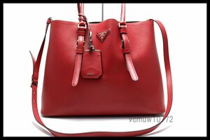 近年モデル希少美中古■PRADA サフィアーノ レザー 2way トートバッグ プラダ■0824hs614-5K