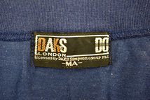 Y-6285★送料無料★DAKS LONDON ダックス ロンドン★日本製 ロゴ刺繍 ネイビー紺色 半袖 ヘンリーネック T-シャツ M_画像5