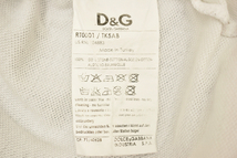 Y6382-★送料無料★美品★D&G DOLCE＆GABBANA ドルチェアンドガッバーナ★トルコ製 正規品 胸ロゴ刺繍 白 鹿の子 半袖 ポロシャツ Ｌ_画像6