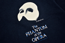 Y-6422★送料無料★美品★The PHANTOM of the OPERA オペラ座の怪人 1986★舞台 映画 ブラック黒色 フェイス マスク 仮面 半袖 T-シャツ S_画像2