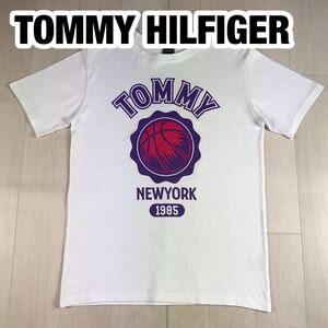 TOMMY HILFIGER トミー ヒルフィガー 半袖 Tシャツ M ホワイト プリント