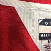 TOMMY HILFIGER トミー ヒルフィガー 半袖 ポロシャツ M レッド ビッグロゴ_画像5