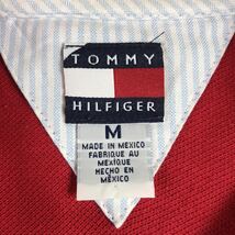 TOMMY HILFIGER トミー ヒルフィガー 半袖 ポロシャツ M レッド ビッグロゴ_画像8