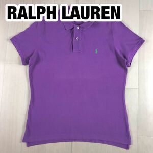 RALPH LAUREN ラルフローレン 半袖 ポロシャツ パープル THE SKINNY POLO 刺繍ロゴ ポニー