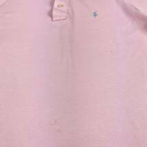 POLO BY RALPH LAUREN ポロ バイ ラルフローレン 半袖 ポロシャツ L ピンク ラグランスリーブ 刺繍ロゴ ポニー_画像4