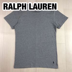 POLO RALPH LAUREN ポロ ラルフローレン 半袖 Tシャツ S グレー 霜降り 刺繍ロゴ ポニーの画像1