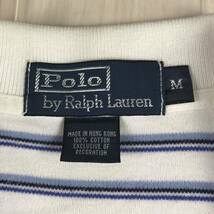 POLO BY RALPH LAUREN ポロ バイ ラルフローレン 半袖 ポロシャツ M ボーダー柄 マルチカラー 刺繍ロゴ ポニー_画像10