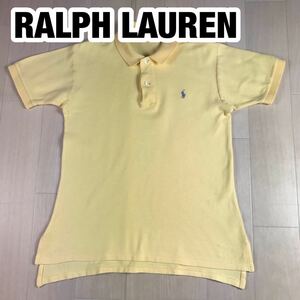 POLO BY RALPH LAUREN ポロ バイ ラルフローレン 半袖 ポロシャツ S イエロー 刺繍ロゴ ポニー