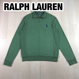 POLO GOLF RALPH LAUREN Polo Golf Ralph Lauren tops half Zip M green big po knee embroidery Logo 