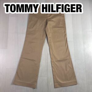 TOMMY HILFIGER トミーヒルフィガー ボトムス ストレッチパンツ M ベージュ ゴールドボタン イカリ