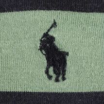 POLO BY RALPH LAUREN ポロ バイ ラルフローレン 半袖 ポロシャツ L ボーダー柄 グリーン×ネイビー 刺繍ロゴ ポニー_画像7