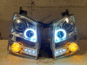 MH21S MH22S ワゴンR LEDイカリング プロジェクター LEDデイライト ヘッドライト 左右セット おまけ付き