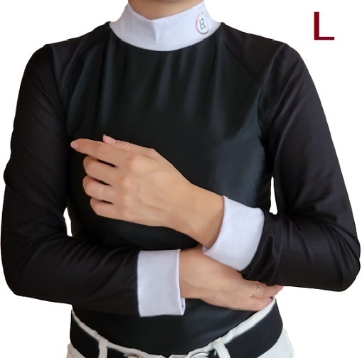 LA RUE　 長袖テクニカルショーシャツ　L　コンペティションシャツ　乗馬ウェア　乗馬用品　馬術