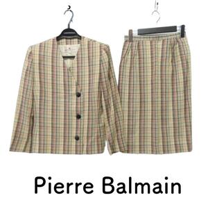 Pierre Balmain スカート ジャケット チェックセットアップ　9