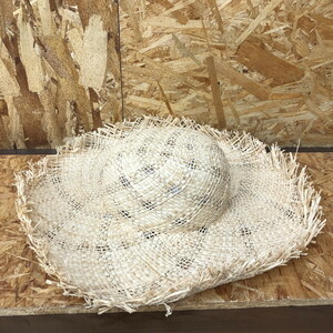  unused VIVIENNE TAM lady's straw hat rough .a declared size 75 [jgg]