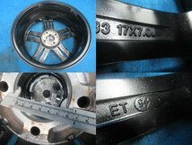 TAW 17インチ アルミホイール 17X7J +45 PCD100 4H 4穴 中古_画像2