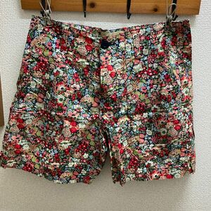 ビームスボーイ　beams ハーフパンツ　 ショートパンツ　 花柄　薄手　ポケット付き　0号　春夏　おしゃれ　可愛い