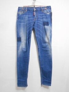 71 отправка 80sa0824%D07 DSQUARED2 Dsquared super обтягивающий джинсы S75LA0999 Италия производства размер 44 б/у товар 