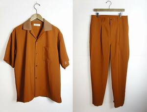  стандартный MONKEY TIME Monkey время UNITED ARROWS United Arrows короткий рукав открытый цвет рубашка + брюки выставить чай 817N