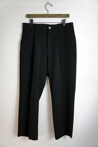 極美品 正規 KIIT キート STRETCH CROPPED WIDE TROUSERS クロップド ワイド スラックス パンツ KIA-P94-501 黒 サイズ2 本物 818N