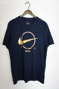 美品正規 NIKE ナイキ NSW TEE PREHEAT SWOOSH 2020 プリント Tシャツ 半袖 カットソー CT6872-451 紺 XL 本物 826N