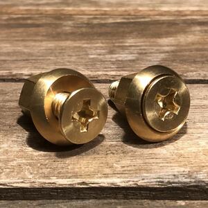  brass made + low Z bolt nut 2 set number bolt [na8]SR400 TW CB400 CBR400 GSX ZX Honda Yamaha Suzuki Kawasaki custom 