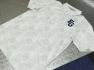 SFO42★春夏★FILA GOLF★フィラゴルフ★吸汗速乾 / UVカットボタンダウン半袖ポロシャツ★L/WT