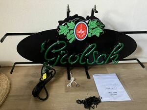 ジャンク扱い新品未使用保管品非売品grolsch オランダビール　グロールシュ　ネオン看板 ネオンサイン 電飾看板 ネオン管 販促品