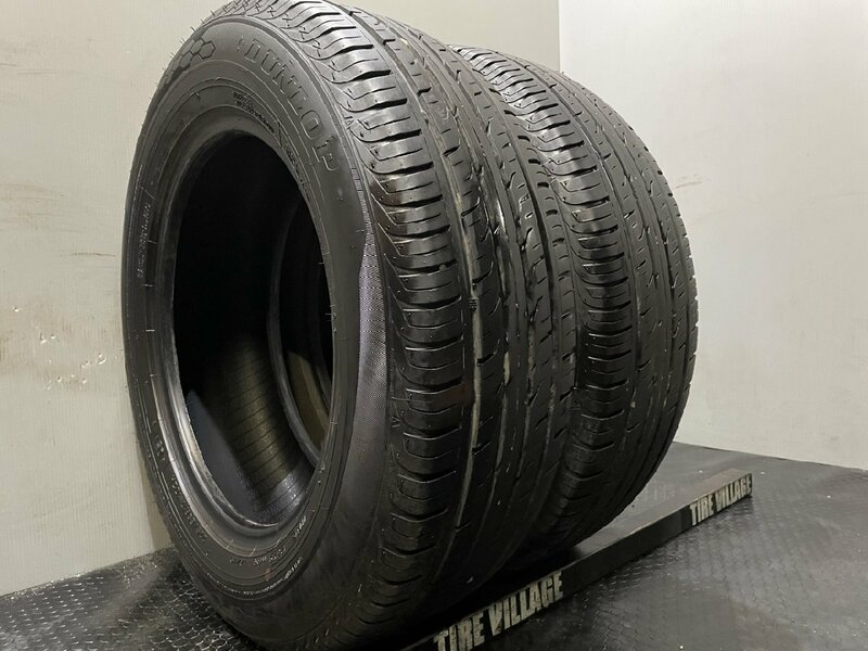 DUNLOP GRANDTREK PT3 225/65R17 17インチ 夏タイヤ 2本 19年製 バリ溝 エクストレイル ハリアー RAV4等　(TE076)