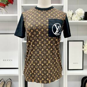 7824 Vuitton cotton T-shirt monogram Logo short sleeves tops black 