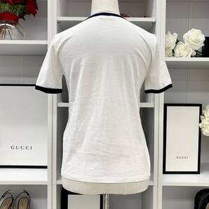 7891 セリーヌ トリオンフ ロゴ コットン Tシャツ トップス シャツ ホワイトの画像3