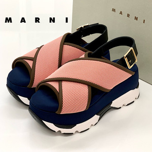 7398 Marni fabric leather thickness bottom sandals multicolor 