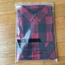 NEIGHBORHOOD BUFFALO CHECK SHIRT LS RED L / NEIGHBORHOOD シャツ バッファロー ブロック レッド 赤 黒 ブラック 231ARNH-SHM01 2023SS_画像4