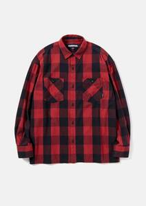 NEIGHBORHOOD BUFFALO CHECK SHIRT LS RED L / NEIGHBORHOOD シャツ バッファロー ブロック レッド 赤 黒 ブラック 231ARNH-SHM01 2023SS