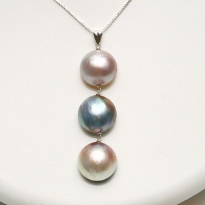 mabe pearl pearl pendant top 3 pieces attaching 16mm multicolor K14WG made 